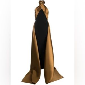 Black and Gold Evening Gown